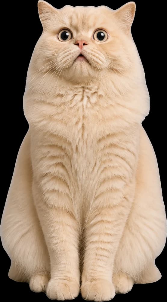 눈이 커다란 당황한 고양이